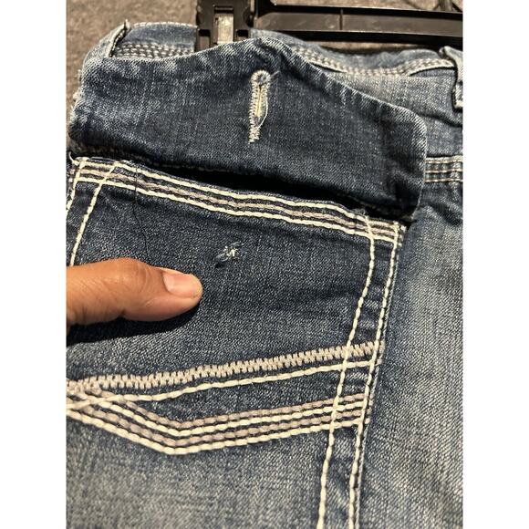 Decree Jeans Mens 34x30 Blue Distressed Bootcut Regular Fit Denim BKE Y2K - Picture 7 of 12